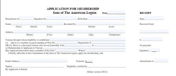 Image of the S.A.L.Membership Application